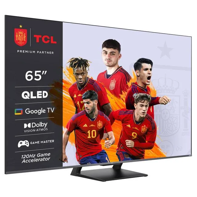 TV QLED 164 cm (65") TCL 65C735, UHD 4K, Google TV, Dolby Vision, Dolby Atmos y Google Assistant