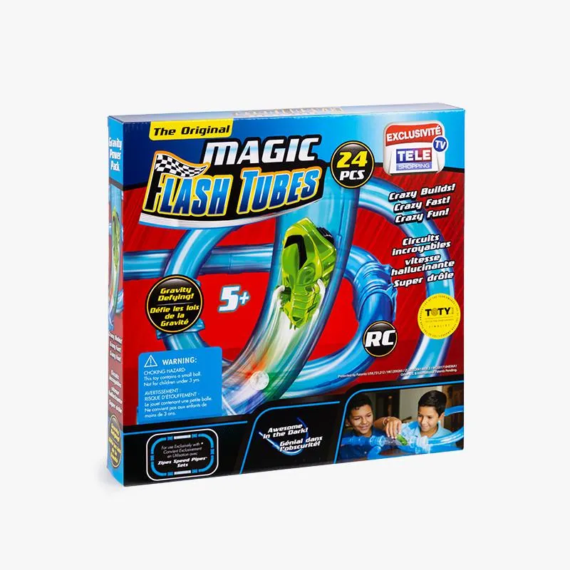 CIRCUITO DE CARRERAS MAGIC FLASH TUBES 24 PIEZAS COCHE INCLUIDO