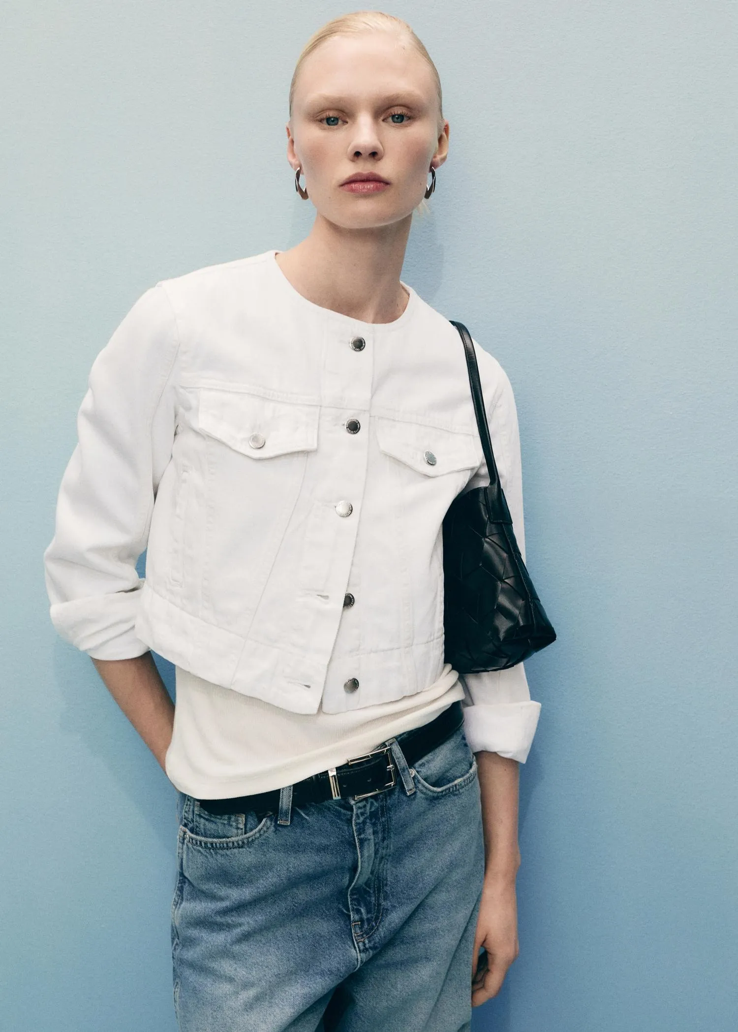 Chaqueta vaquera crop