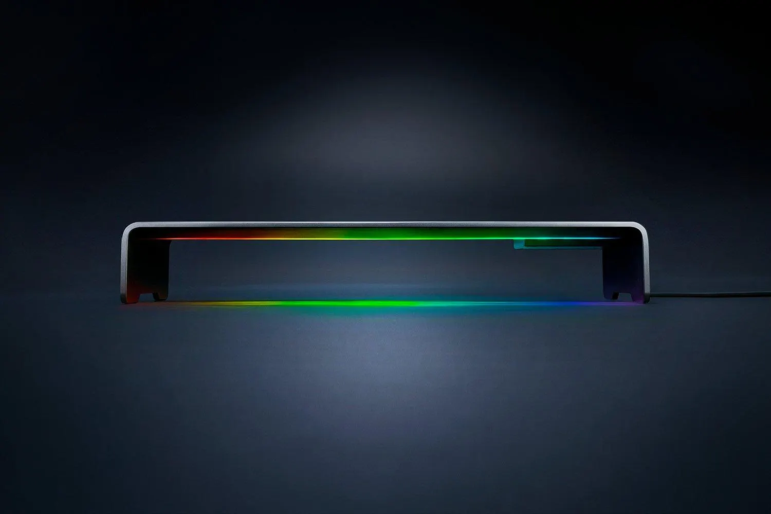 Base de aluminio para monitor con hub de 4 puertos