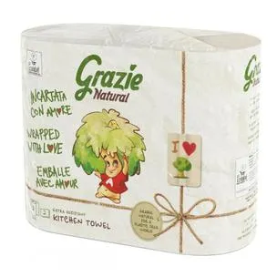 Rollo cocina maxi, 2 rollos, pack papel Grazie