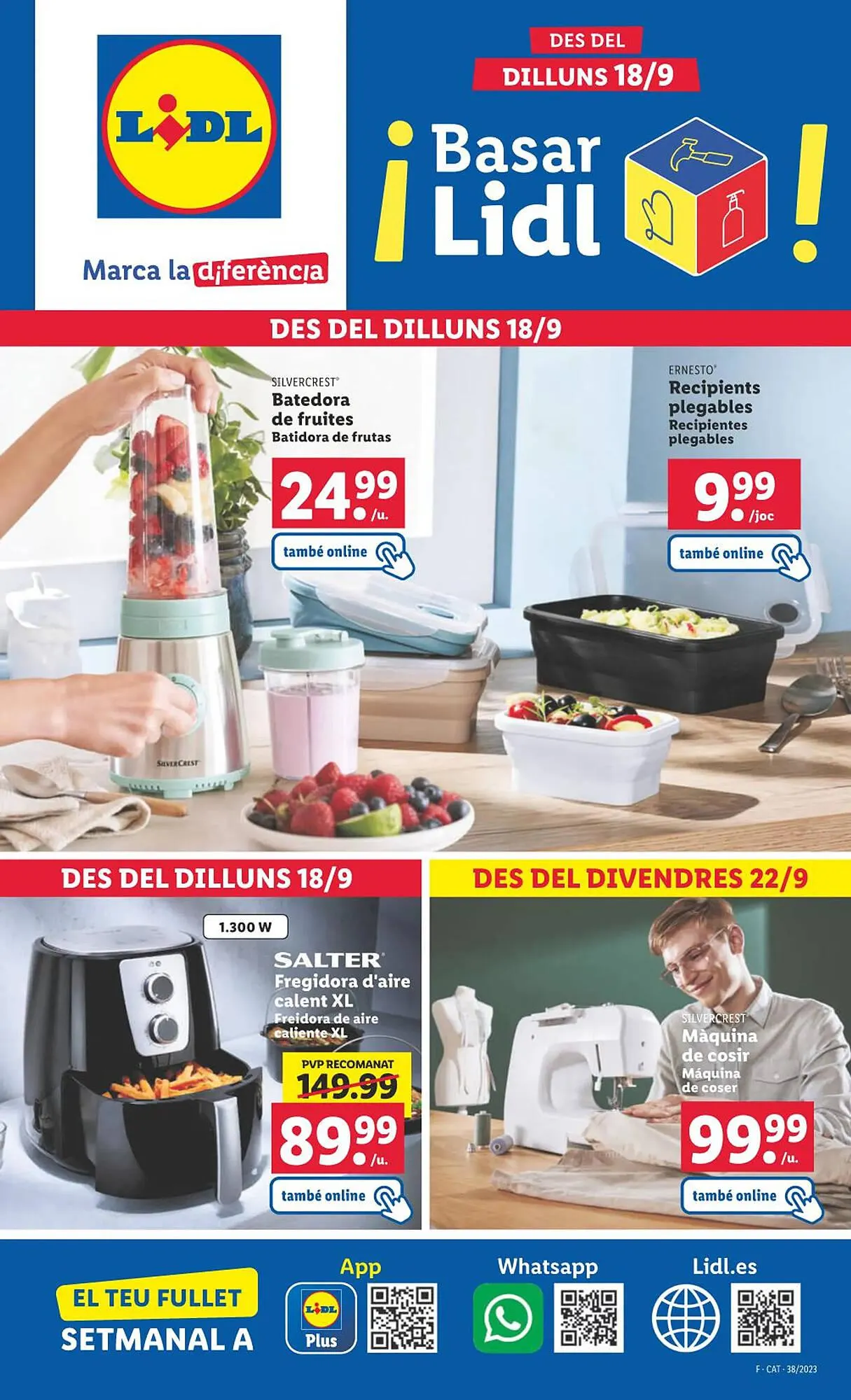 Catálogo de Folleto Lidl 18 de septiembre al 25 de septiembre 2023 - Página 1