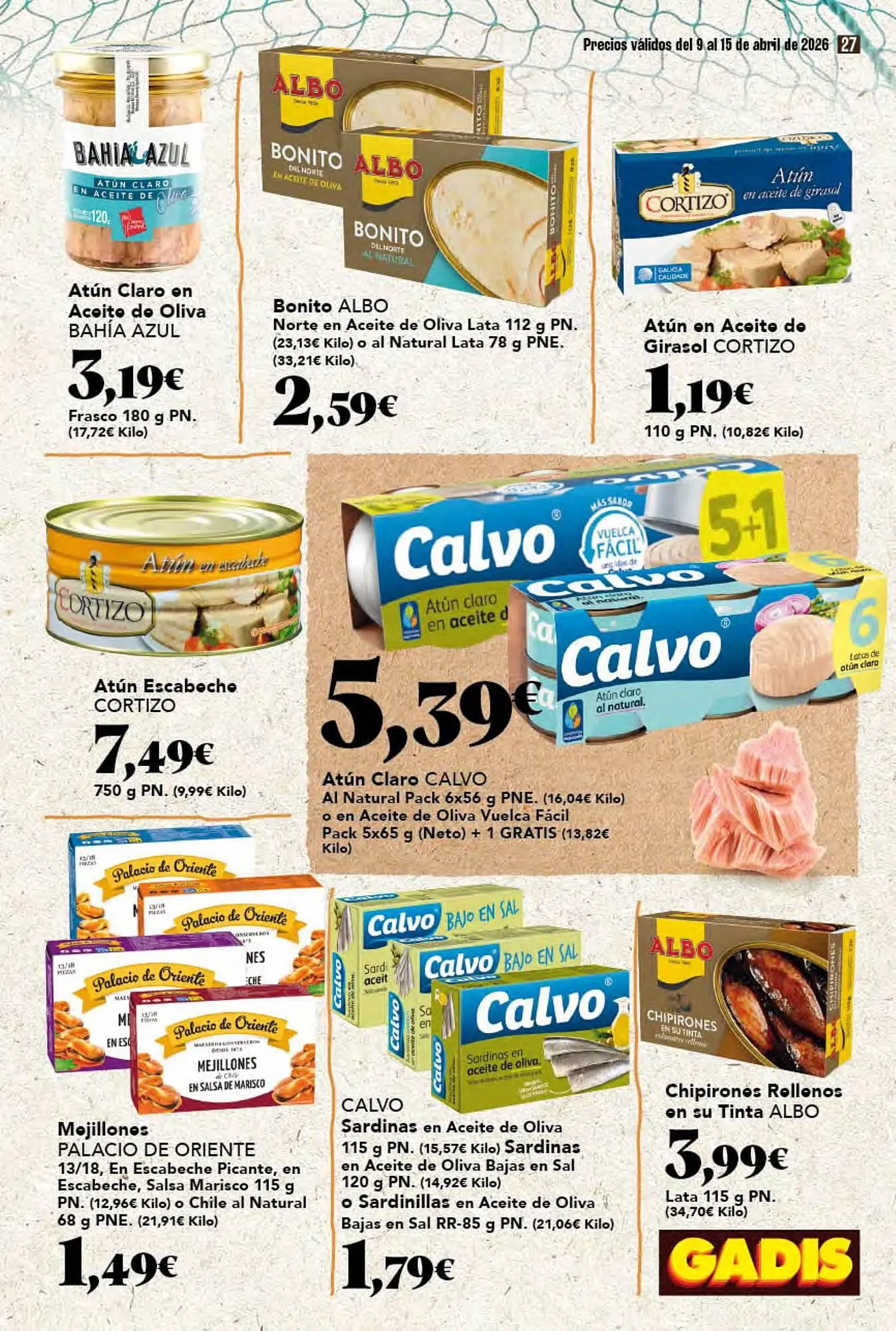 Catálogo de Folleto Gadis 9 de abril al 15 de abril 2026 - Página 27