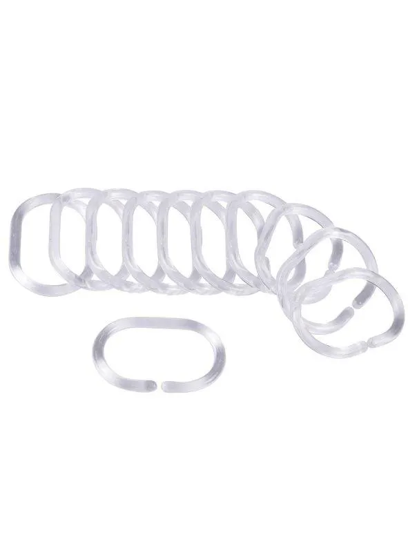 Lote 12 anillas para cortina ducha