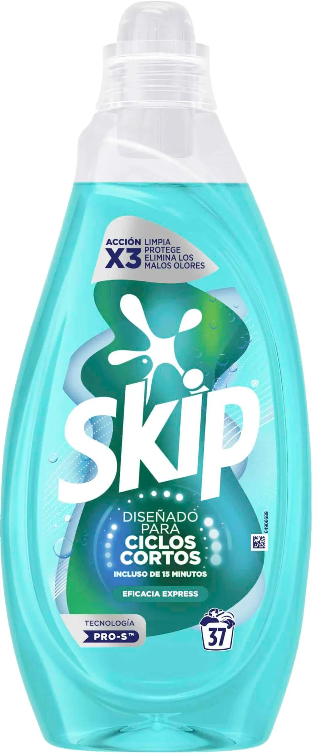 DETERGENTE LÍQUIDO CICLOS CORTOS EFICACIA EXPRESS 37D