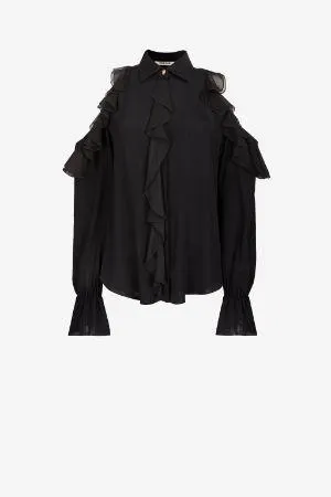 Camisa de seda con aberturas