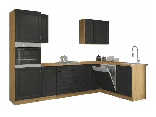 Conjunto de cocina Retro 156, 162cm, Rectangular, MDF, Aglomerado laminado