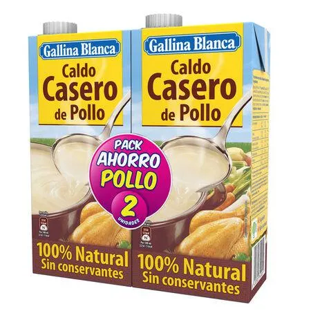 Caldo casero Gallina Blanca 1l pack-2 pollo