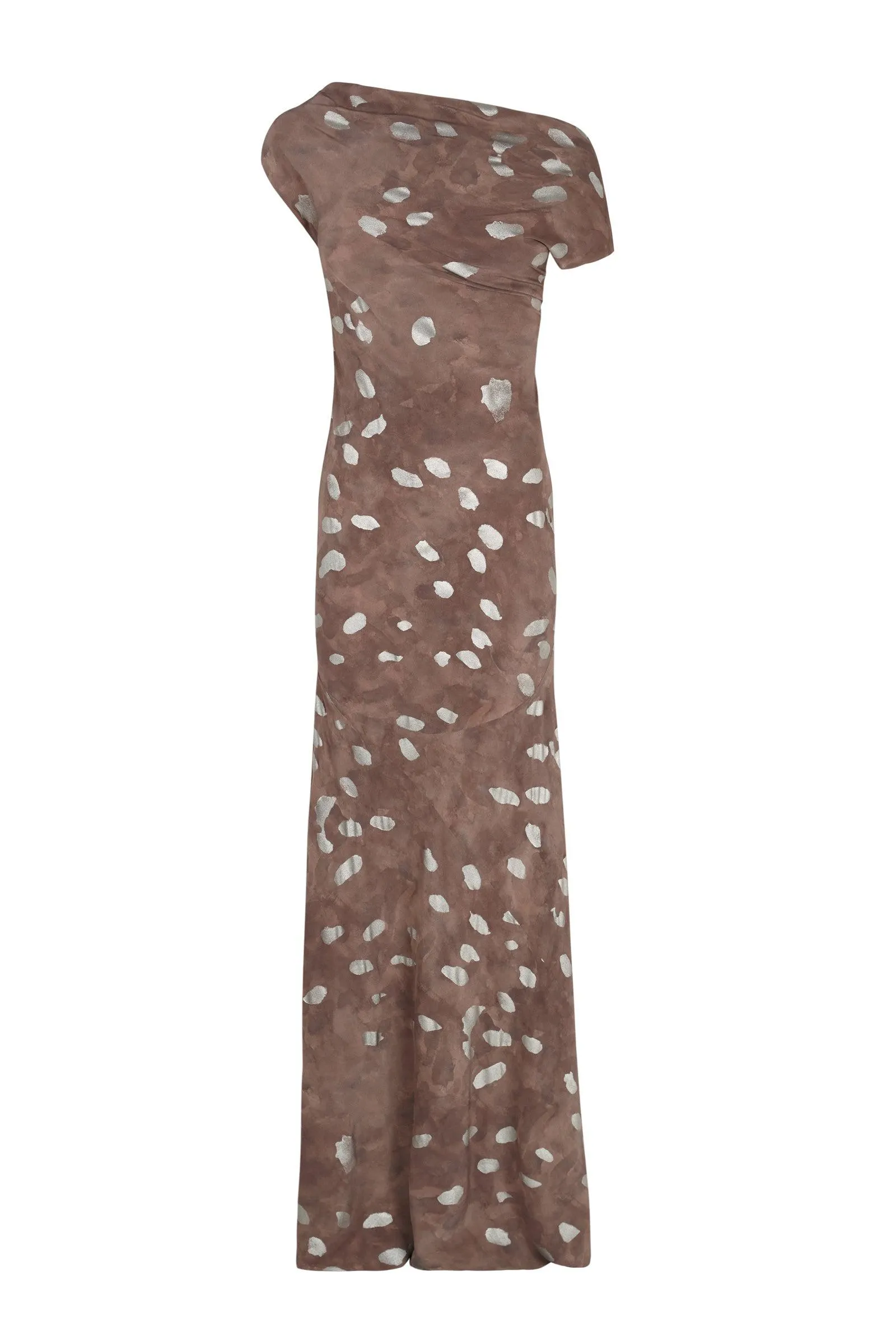 Alina, vestido en seda shita print