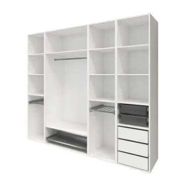 Armario completo Homny 4 columnas y accesorios blanco 3,5 m