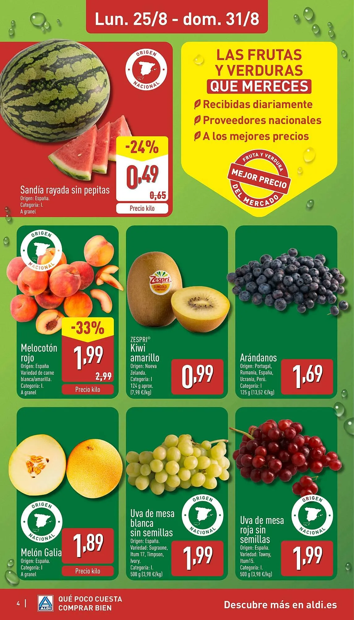 Catálogo de Folleto ALDI 25 de agosto al 31 de agosto 2025 - Página 4