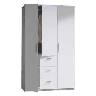 Armario 3 puertas blanco 203x117 cm