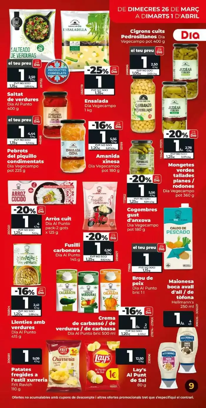 Catálogo de El teu nou Dia del 26/03 a l’ 01/04  26 de marzo al 1 de abril 2025 - Página 9