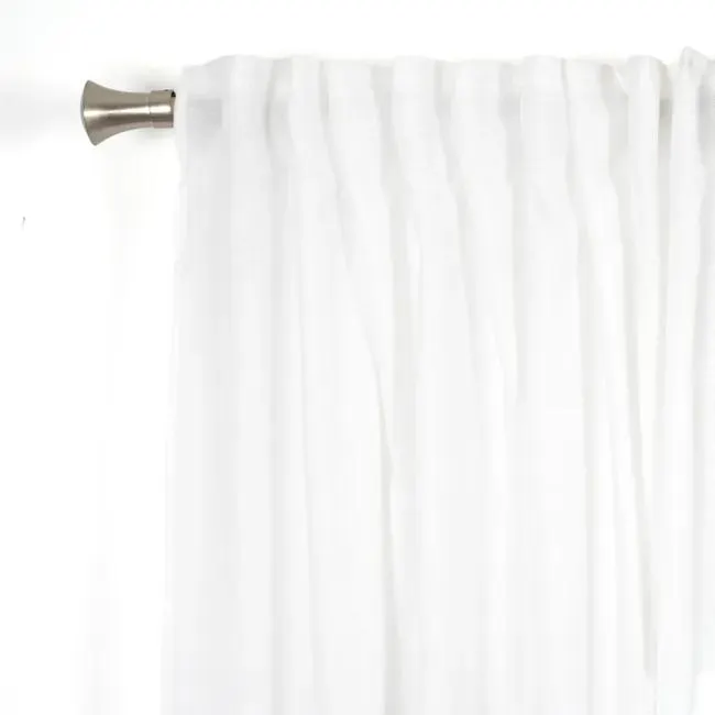 Visillo cinta y trabilla Ayden lino y poliéster INSPIRE liso blanco 200x270cm