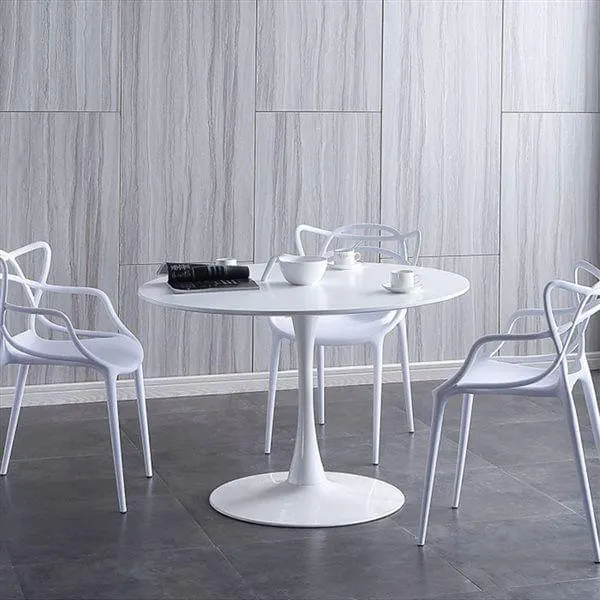 Mesa comedor redonda Gina blanco 110x110x75 cm