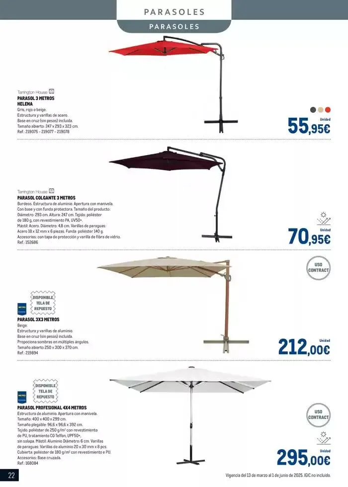 Catálogo de Especial Terrazas Canarias 13 de marzo al 1 de junio 2025 - Página 22