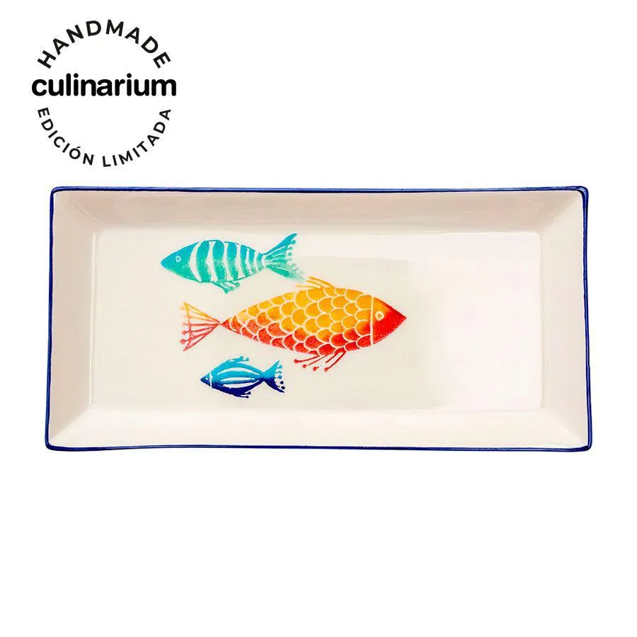 Fuente rectangular Côte Bleue 38x19 cm Culinarium