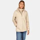 Chaqueta de mujer acolchada de doble material