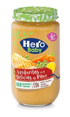 Tarro Hero Baby verduritas delicias de pavo 235g