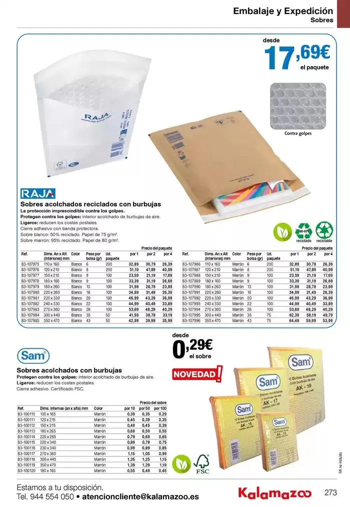 Catálogo de Staples Kalamazoo Catálogo General 9 de enero al 30 de septiembre 2025 - Página 273