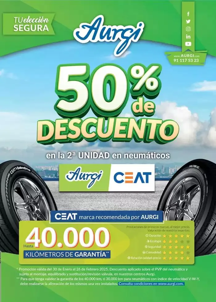 50% de descuento en la 2a unidad de neumáticos - 1