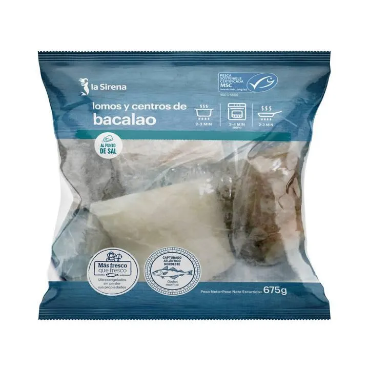 Lomos y centros bacalao MSC punto de sal