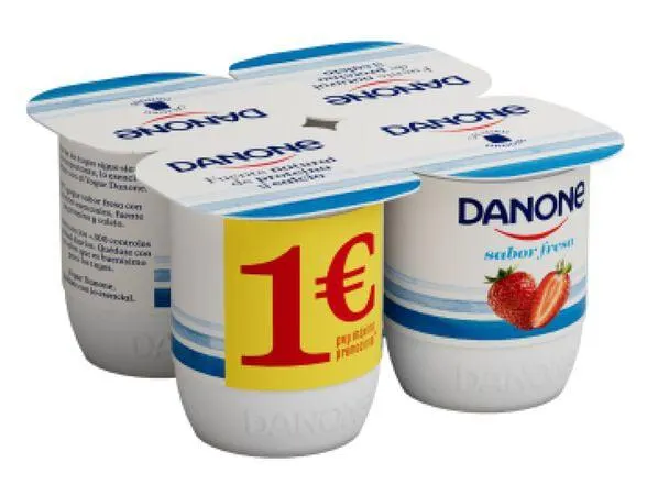 Yogur Danone pack 4 fresa