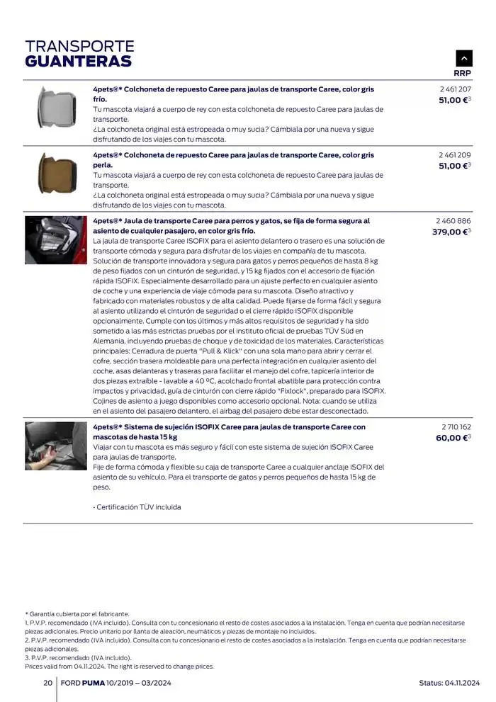 Catálogo de Ford de accesorios Ford Puma 13 de noviembre al 13 de noviembre 2025 - Página 20