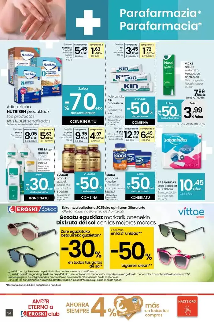 Catálogo de Prezio merkeagoa HIPERMERKATUAK EROSKI 27 de marzo al 8 de abril 2025 - Página 34