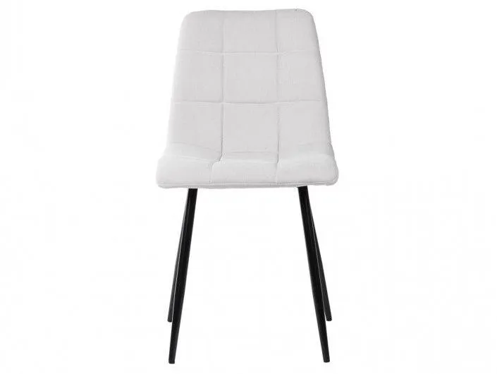 Pack 4 sillas de comedor tapizado beige y patas metálicas