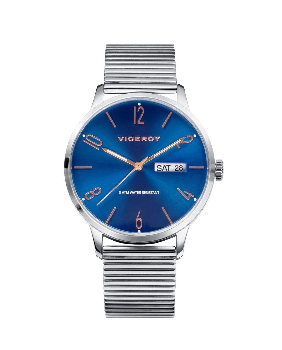 Reloj de hombre Magnum 3 agujas de acero con calendario