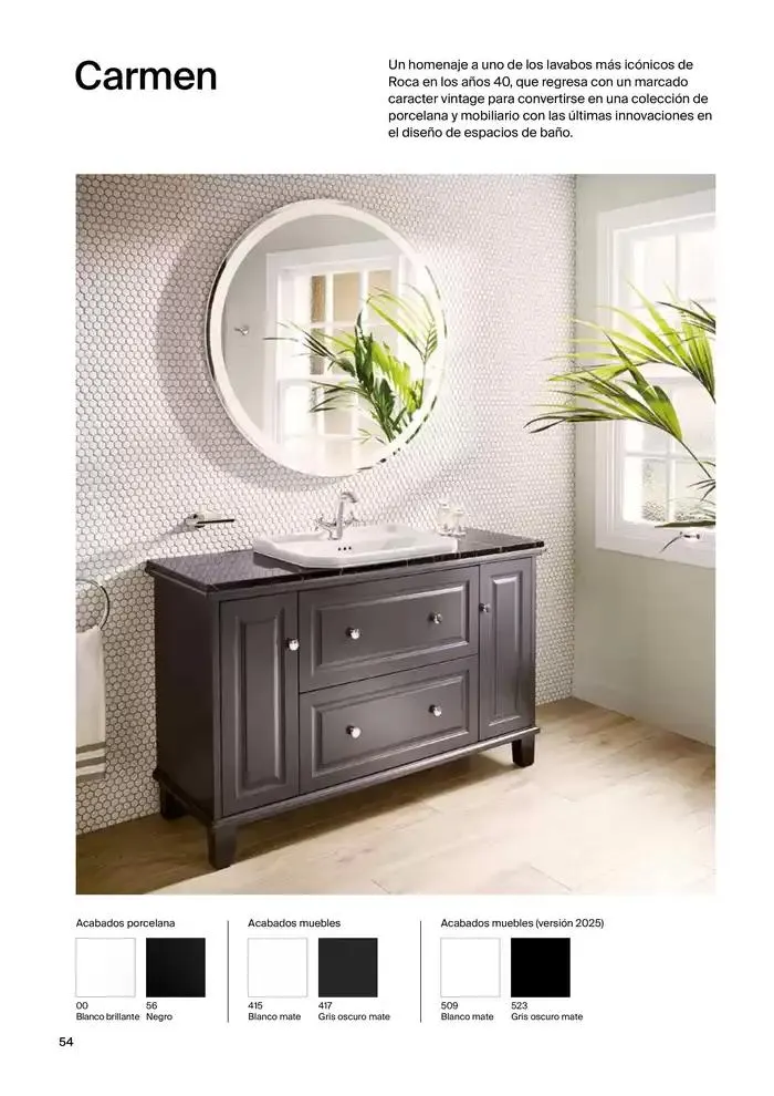 Catálogo de Colecciones de Baño, Muebles y Accesorios 9 de enero al 31 de diciembre 2025 - Página 56