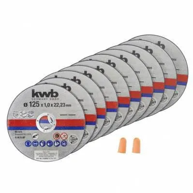 Pack de 10 disques à tronçonner - Ø125 mm