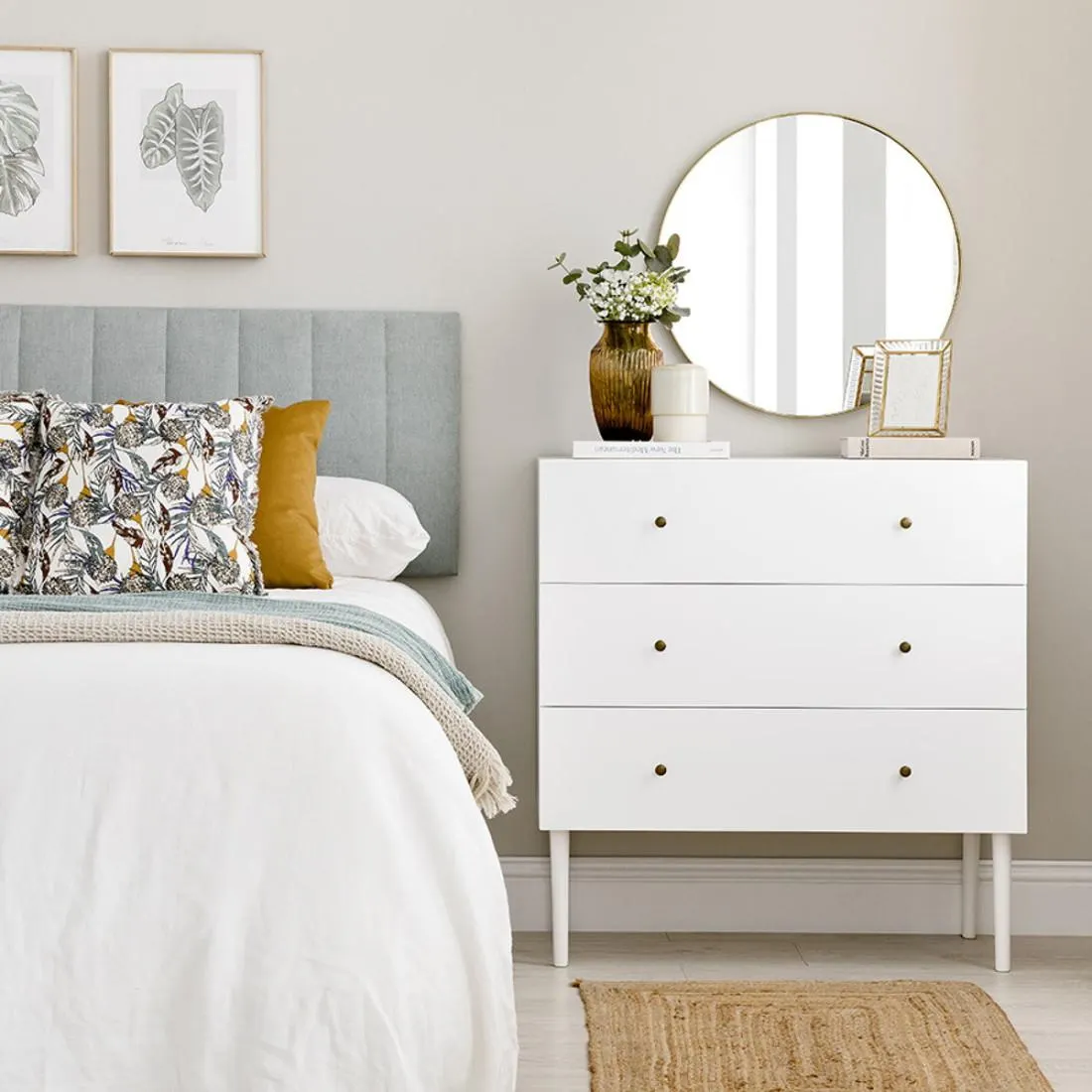 Cómoda blanca 3 cajones