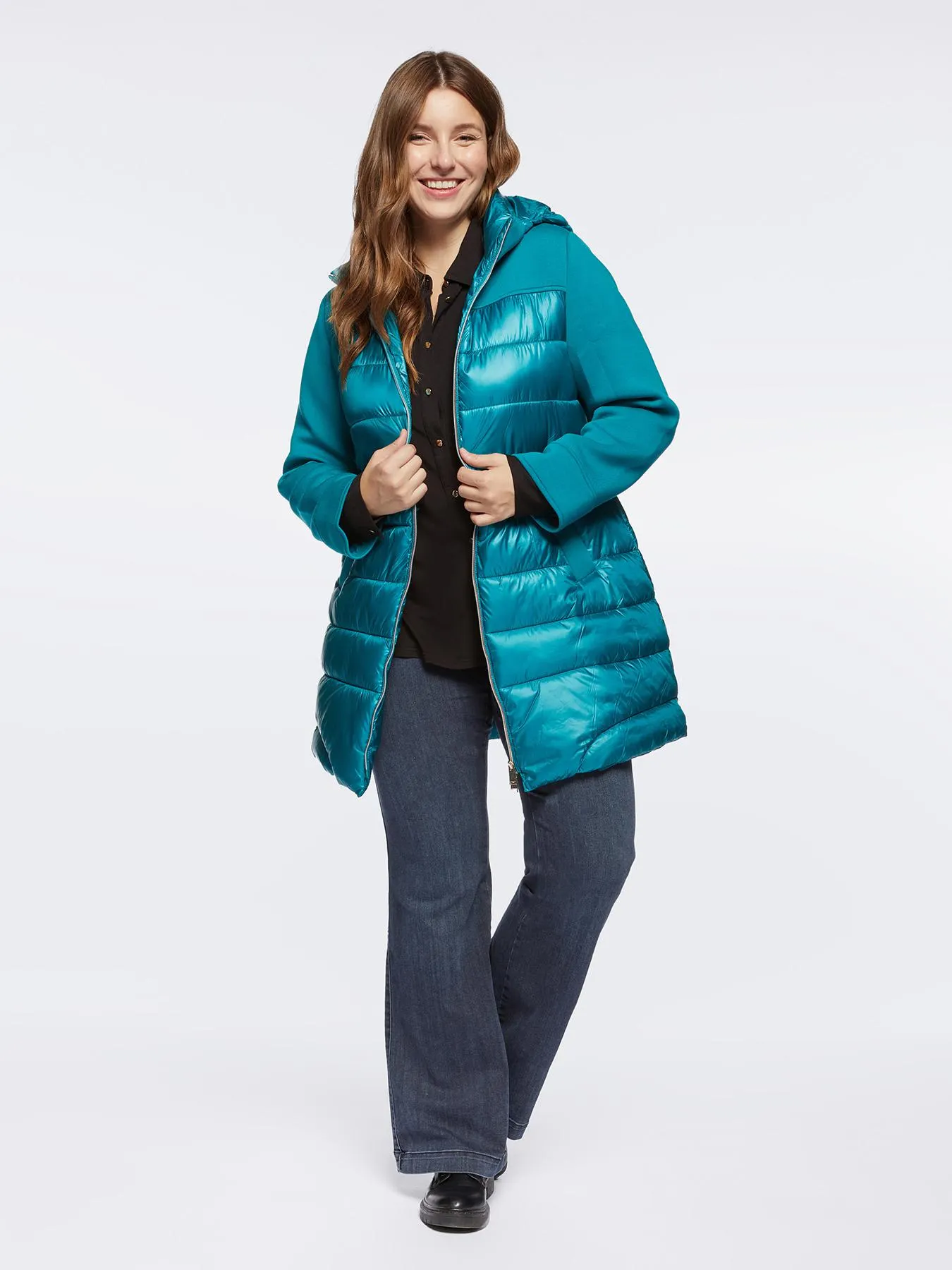 Plumífero de dos tejidos