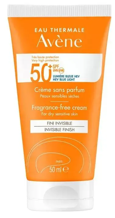 Avène Crema Solar SPF50+ Sin Perfume 50 ml