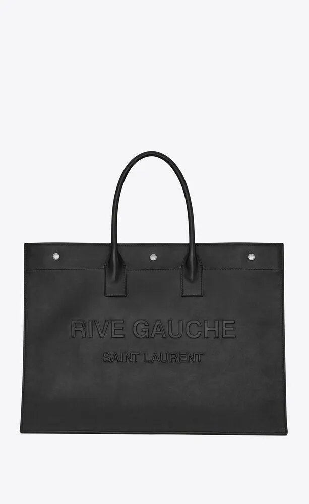bolso tote rive gauche large de piel lisa