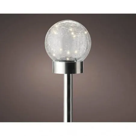BALIZA SOLAR BOLA MICRO LED 35X12CM