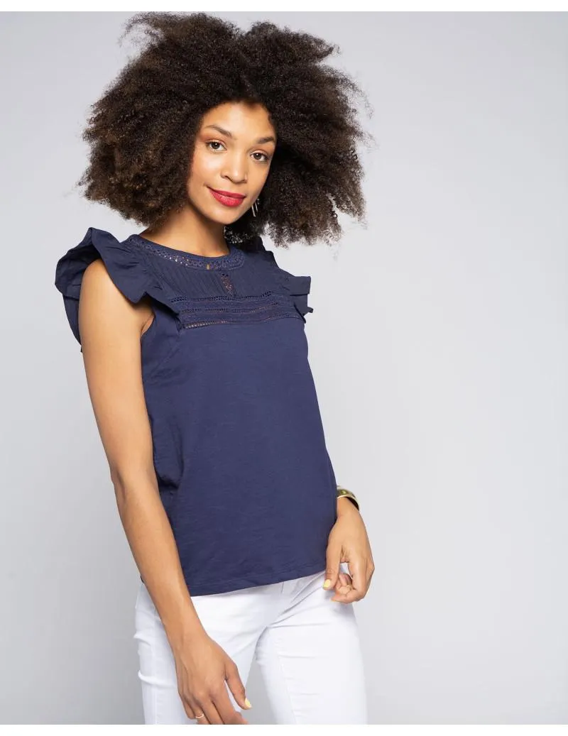 Camiseta Canesú Guipur