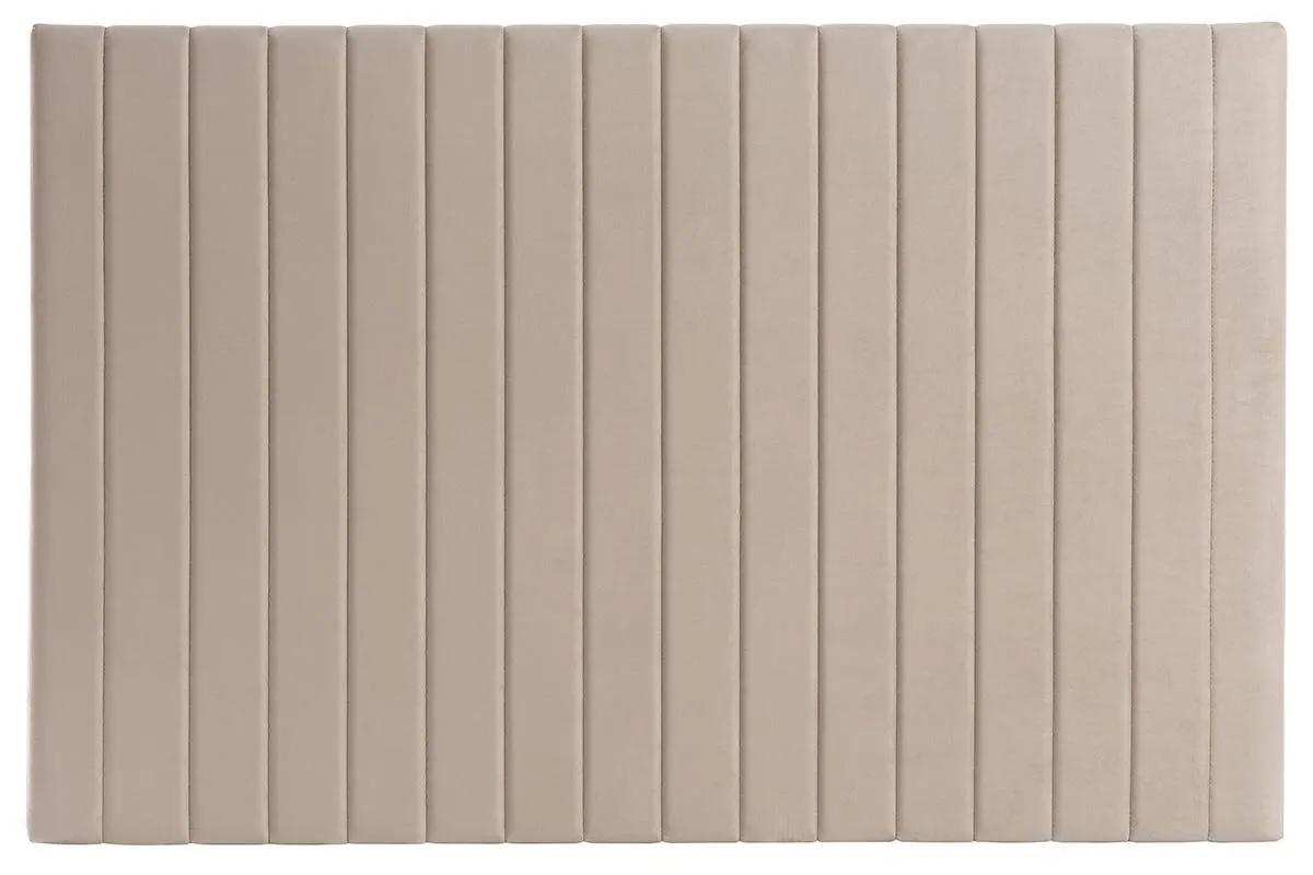 Cabecero en terciopelo beige grisáceo L170 cm NEHA