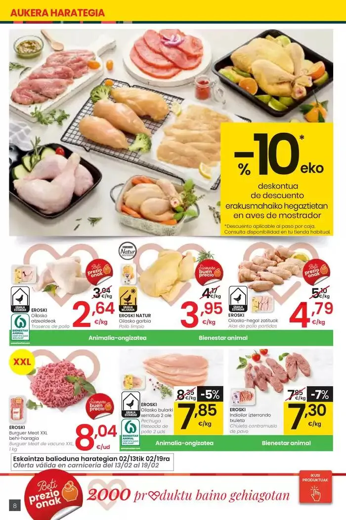 Catálogo de 2000 produktu baino gehiago, BETI PREZIO ONEAN HIPERMERKATUAK EROSKI 13 de febrero al 25 de febrero 2025 - Página 8