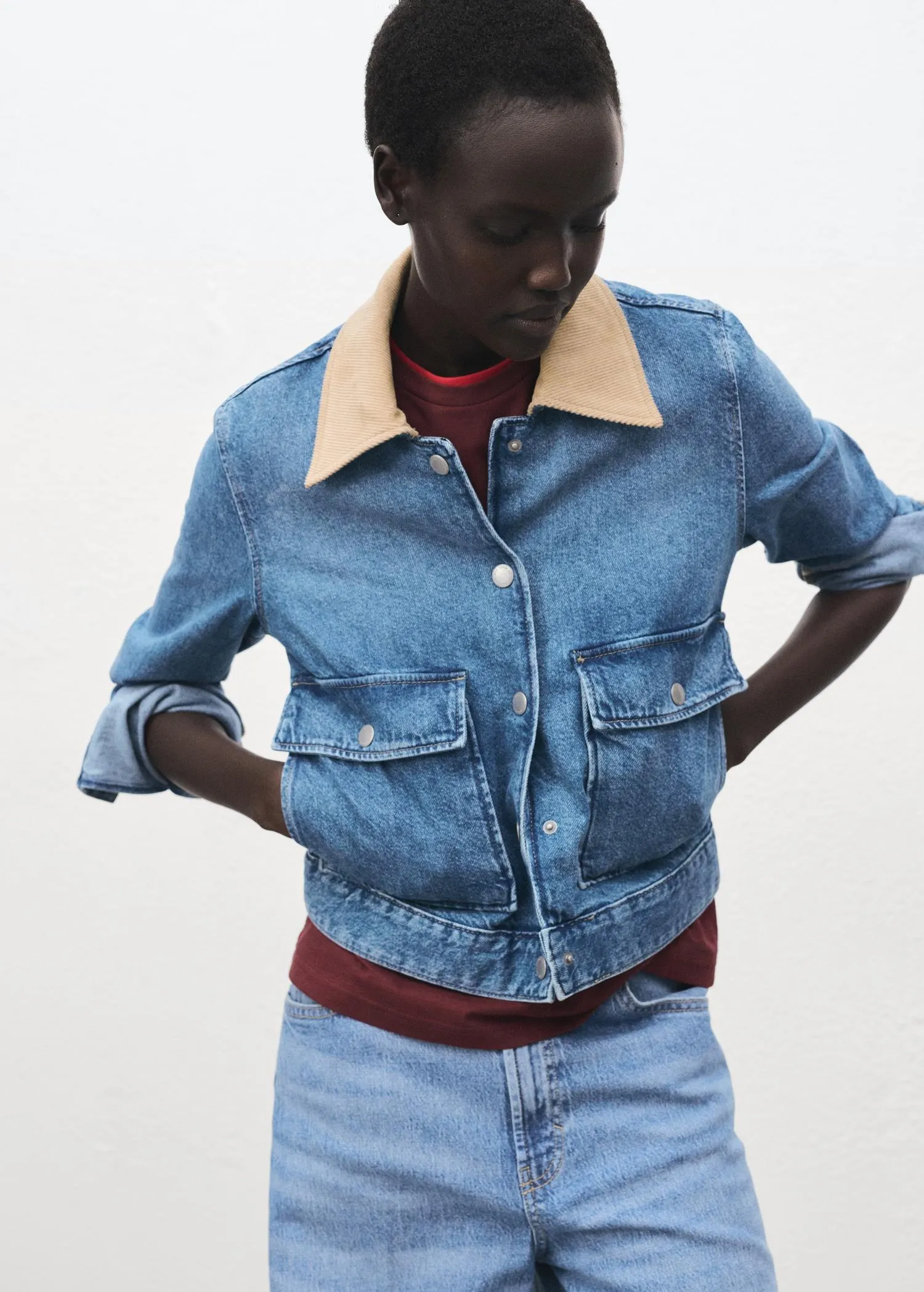 Chaqueta vaquera cuello pana