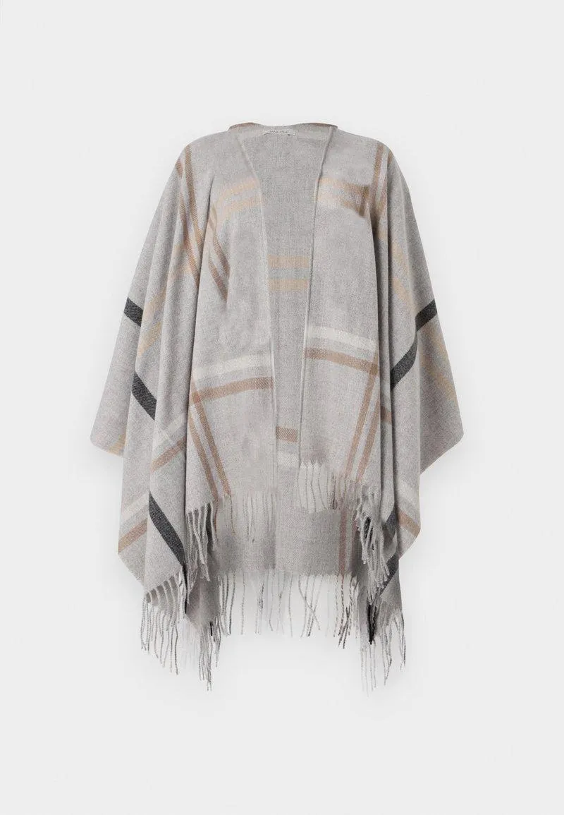 AWS - Poncho - grey/camel/beige