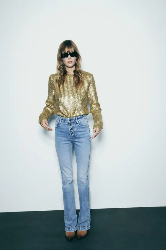 JEANS Z1975 FLARE TIRO ALTO