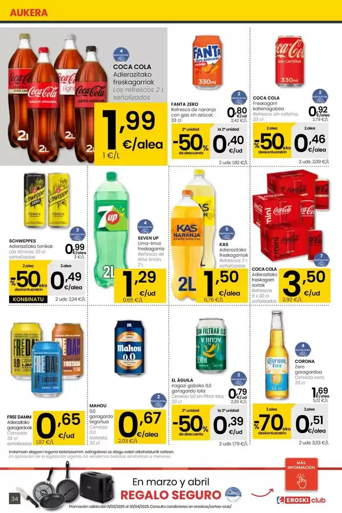 Catálogo de AUKERA OFERTA HIPERMERKATUAK EROSKI 10 de abril al 29 de abril 2025 - Página 34