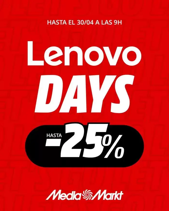 Catálogo de Lenovo Days 28 de abril al 30 de abril 2025 - Página 1