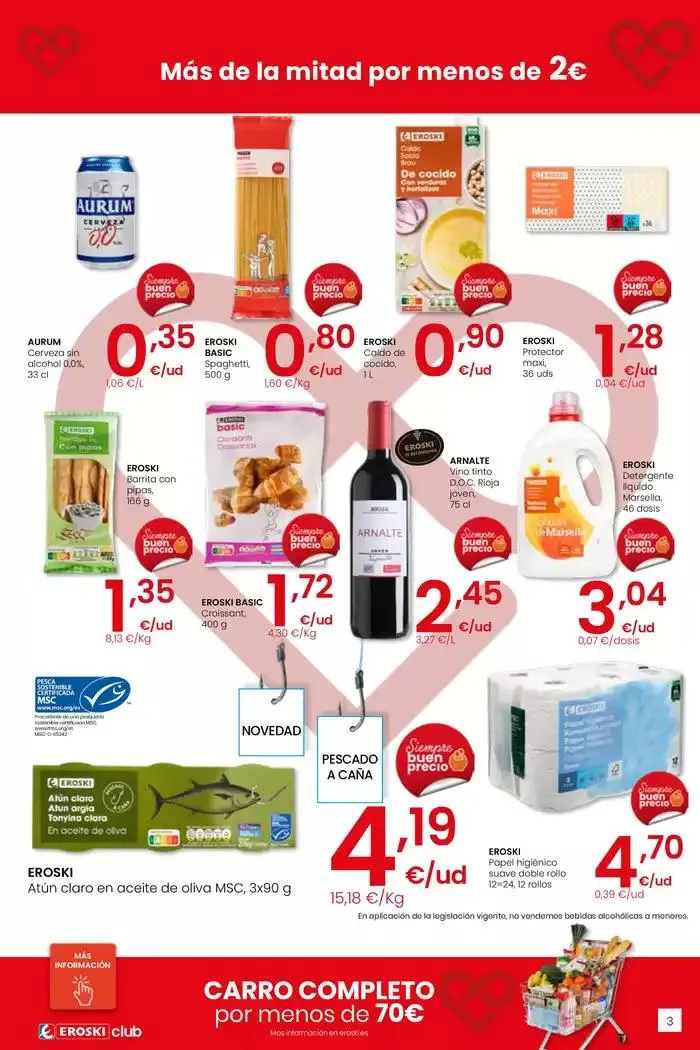 Catálogo de Más de 2000 productos, SIEMPRE A BUEN PRECIO HIPERMERCADOS EROSKI 30 de enero al 11 de febrero 2025 - Página 3