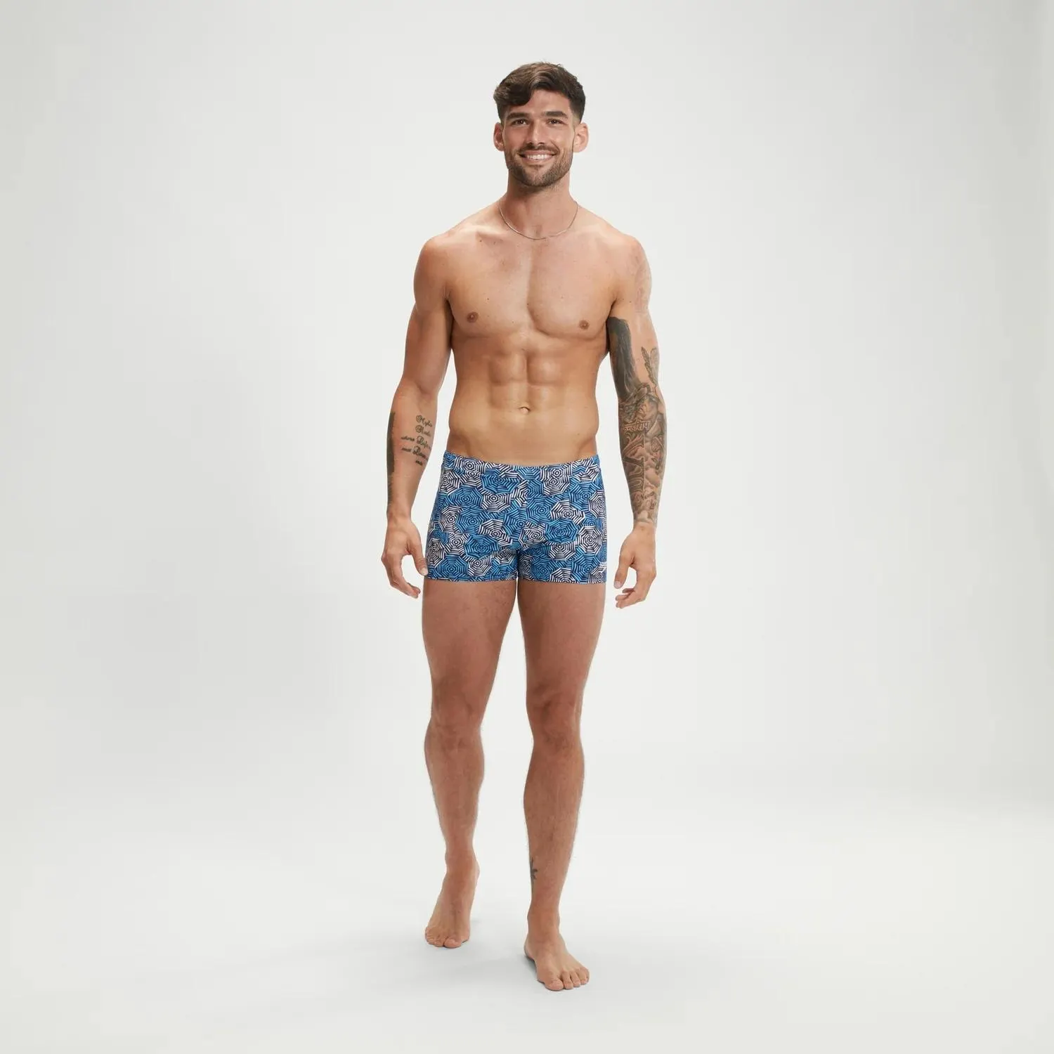 Bañador Aquashort Escape para hombre, azul/blanco