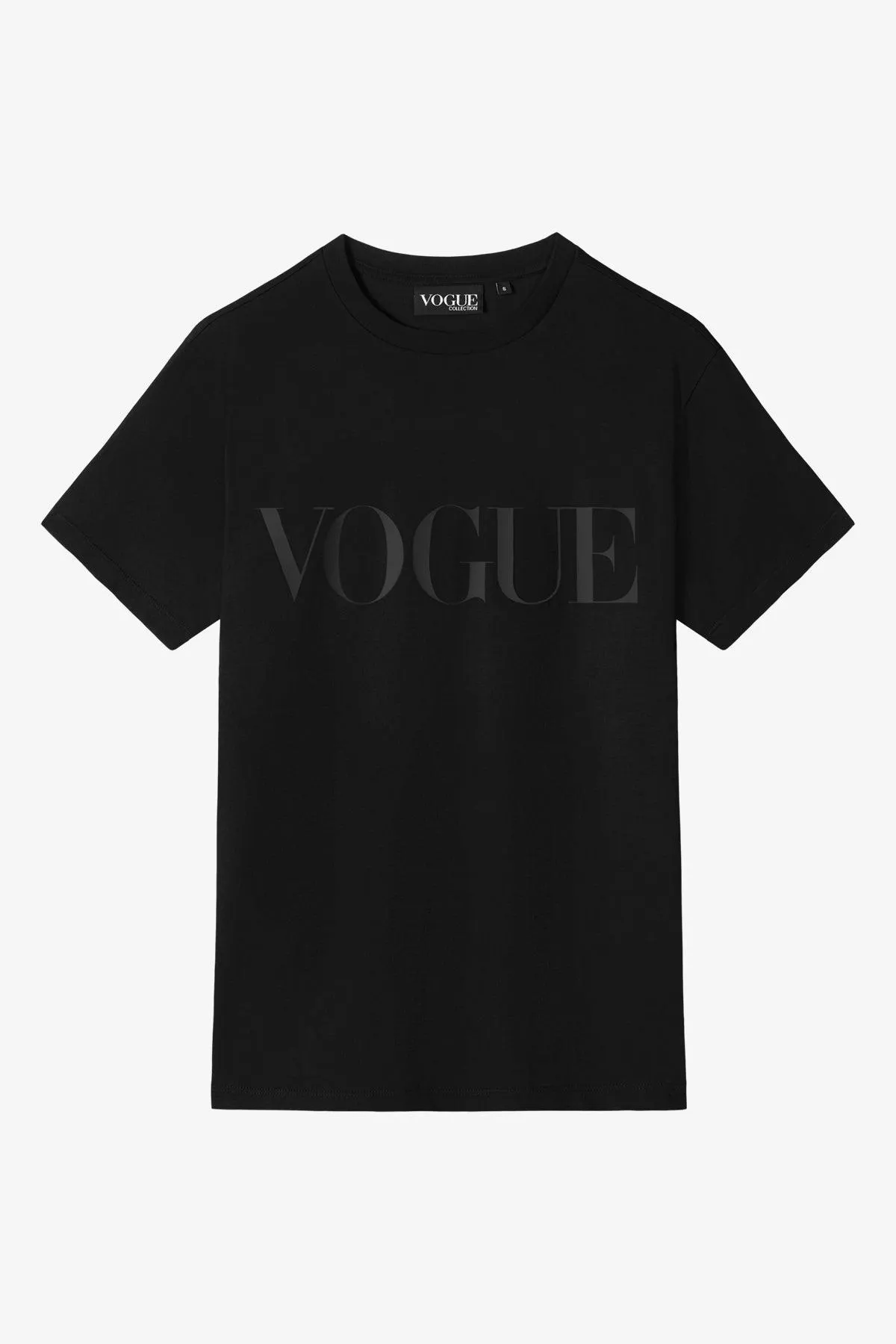 Camiseta VOGUE negra con logo estampado