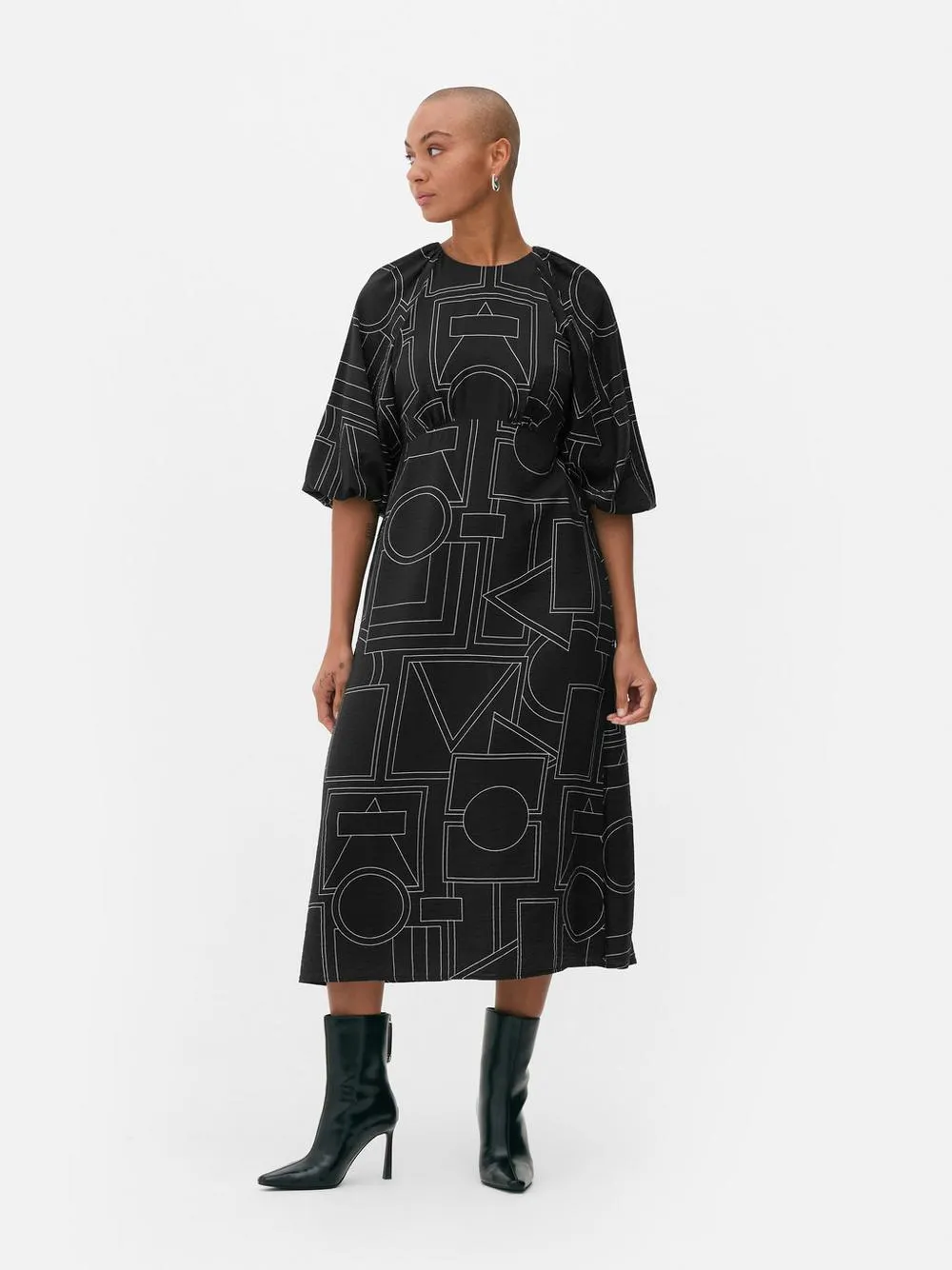 Vestido midi estampado